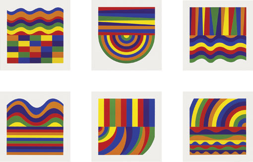 Sol LeWitt, ‘Arcs and Bands in Colors A-F’, 1999, Schellmann Art