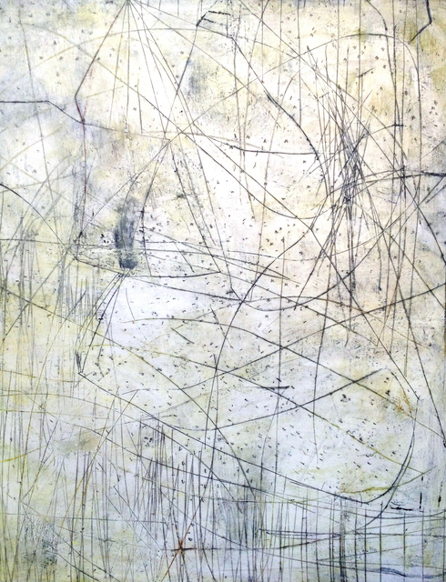 Mark Perlman, ‘Raceway’, ca. 2019, Painting, Encaustic on panel, Stremmel Gallery