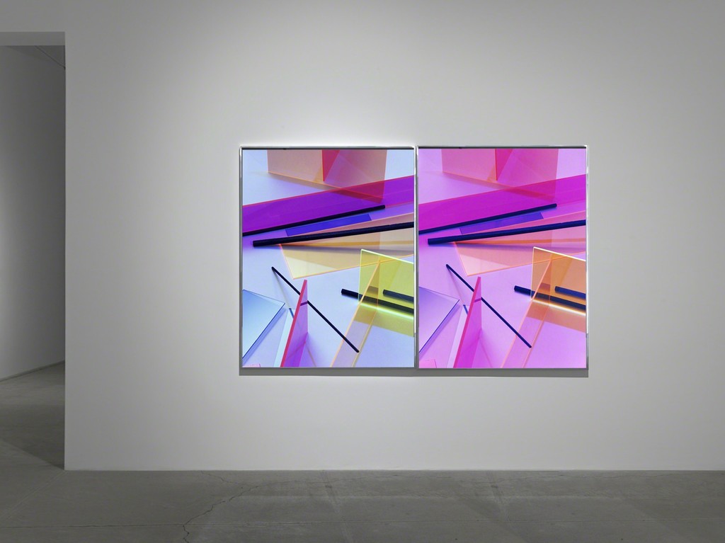 installation view Barbara Kasten, "Composition 1T - 1E, 2017" installation view Barbara Kasten, "Composition 1T - 1E, 2017"