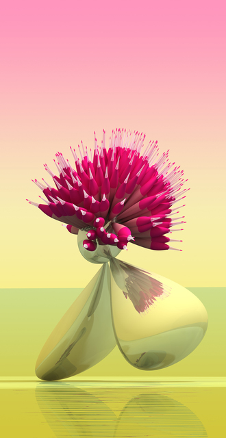 Stepan Ryabchenko, ‘Crimson Needle Fidget’, 2016, Print, Digital print on aluminum under plexiglass (Diasec), Al-Tiba9 Contemporary Art