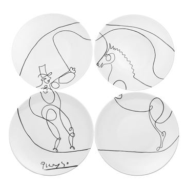 Pablo Picasso, ‘Dinner Plates (The Horse Trainer)’, 2016, Design/Decorative Art, Porcelain, Artware Editions