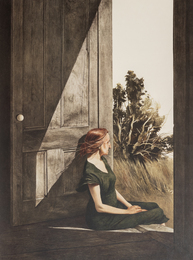 A Group of Four Works: Cooling Shed, Christina Olsen, The Oak, and Young America