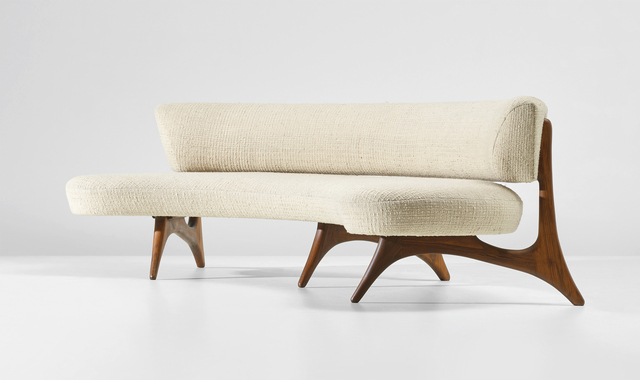 Vladimir Kagan Curved Floating Seat And Back Sofa Model No