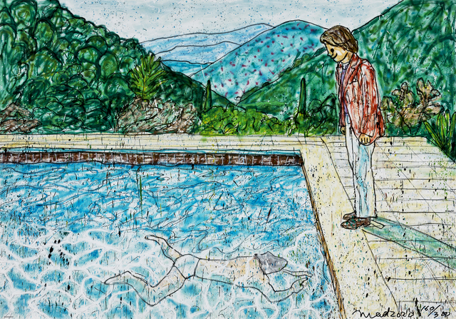 MADSAKI, ‘Portrait of an Artist (Pool with Two Figures) II (Inspired by David Hockney)’, 2020, Print, Offset print, Seoul Auction