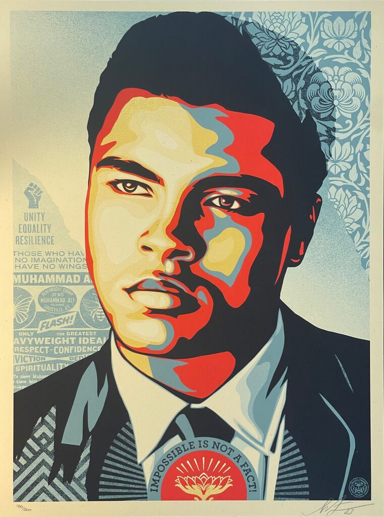 Muhammad Ali "Heavyweight Ideals" Shepard Fairey Screenprint Contemporary Art