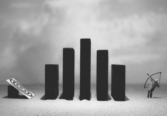 Gilbert Garcin, ‘Surmonter les obstacles - Overcoming obstacles’, 2005, Photography, Gelatin silver print, Stephen Bulger Gallery