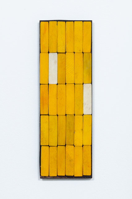 Luis Romero, ‘Amarillo/Blanco’, 2019, Painting, Dyed bones on wood, Kupfer