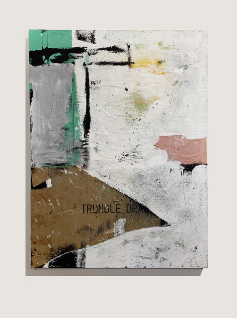 Stephen Lapthisophon, ‘Slant’, 2020, Painting, Collage, house paint, coffee, spray paint & ink on canvas, Conduit Gallery