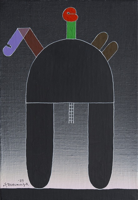 Sadamasa Motonaga, ‘Black half circle and Shapes ’, 1984, De Primi Fine Art