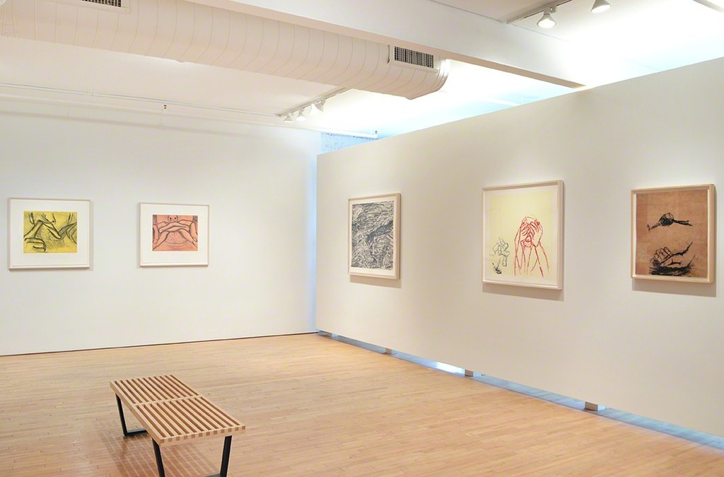 Bruce Nauman, Soft Ground Etching - Yellow, 2007; Soft Ground Etching - Coral, 2007; Susan Rothenberg, Slip, 2003; Crying, 2003; Uncorked, 2003
Bruce Nauman, Soft Ground Etching - Yellow, 2007; Soft Ground Etching - Coral, 2007; Susan Rothenberg, Slip, 2003; Crying, 2003; Uncorked, 2003