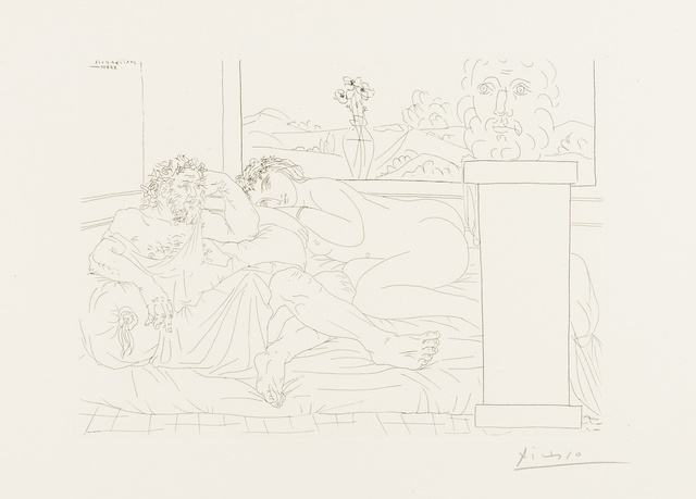 Pablo Picasso, ‘Repos du sculpteur (Bloch 174)’, 1933, Print, Etching, Forum Auctions