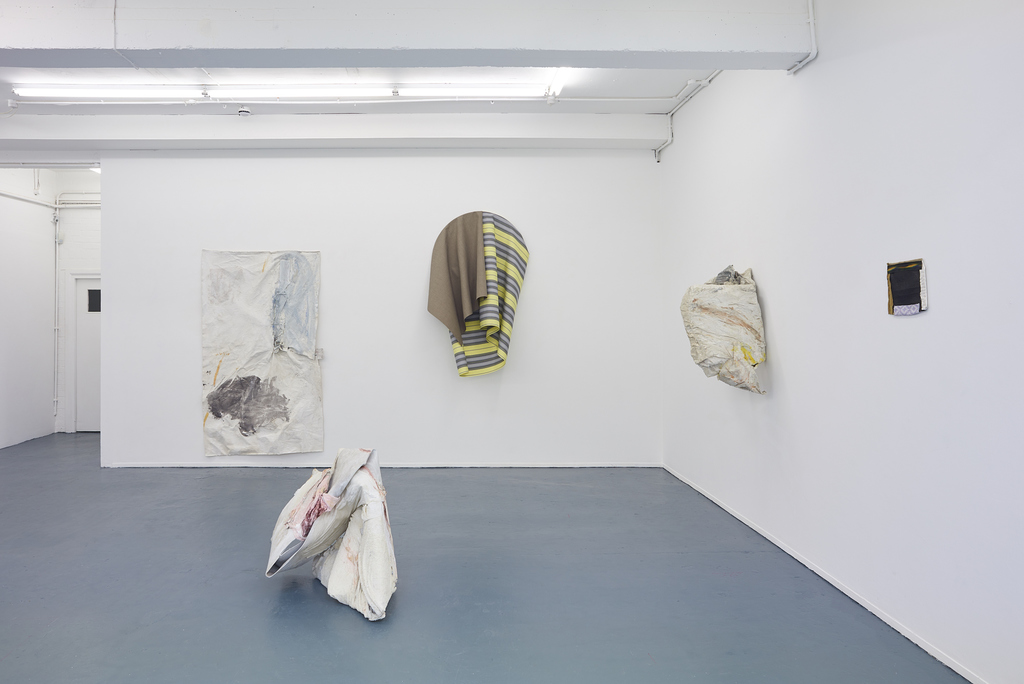 Installation views, As a butterfly folded in a caterpillar that will soon unfold, 2019, Nicoletti Contemporary, London, Photographs by Theo Christelis Installation views, As a butterfly folded in a caterpillar that will soon unfold, 2019, Nicoletti Contemporary, London, Photographs by Theo Christelis