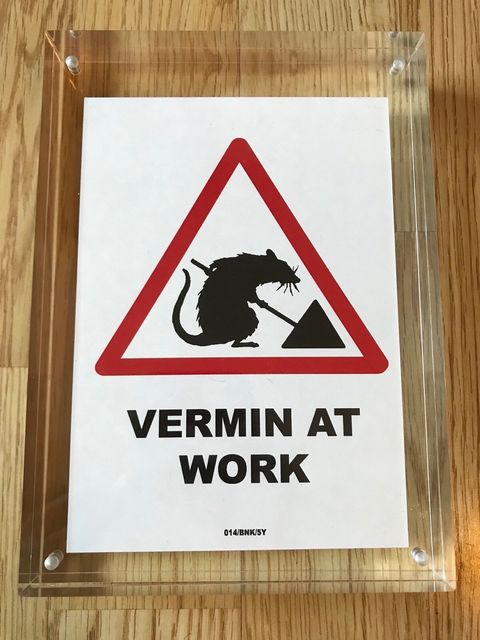 Banksy, ‘BANKSY RAT "VERMIN AT WORK' HYPER RARE’, 2004, Arts Limited