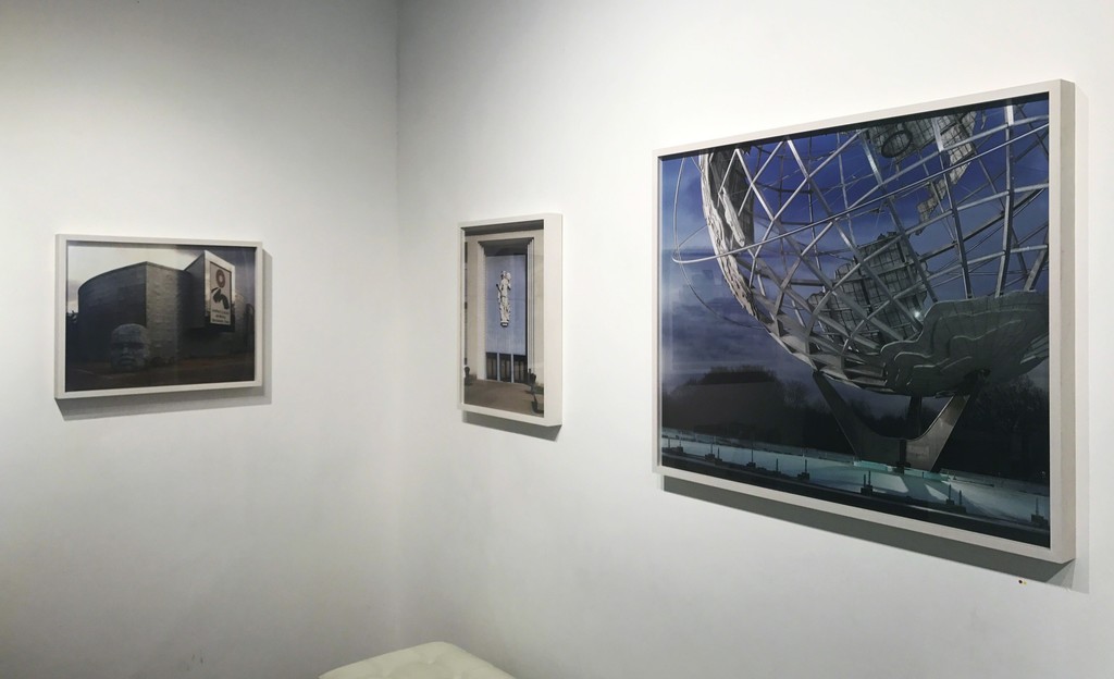 Jade Doskow's exhibtion "Lost Utopias", showcasing old World's Fair Sites, installed in Front Room Gallery. Jade Doskow's exhibtion "Lost Utopias", showcasing old World's Fair Sites, installed in Front Room Gallery.