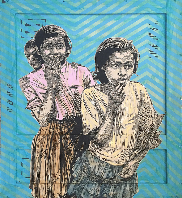 Swoon, ‘Sambhavna Girls’, 2018, Roman Fine Art
