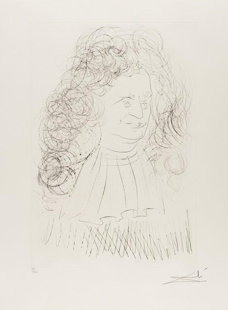 Salvador Dalí, ‘Portrait of La Fontaine (from La Fontaine's Bestiary Dalinized) (M & L 653; Field 74-1-A)’, 1974, Forum Auctions