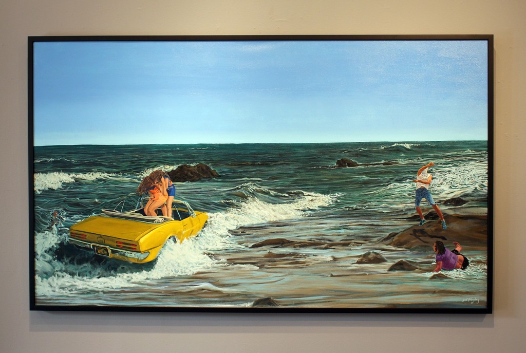 John Valadez
Drowning the Firebird, 2014
Acrylic on canvas
47 x 78 inches John Valadez
Drowning the Firebird, 2014
Acrylic on canvas
47 x 78 inches