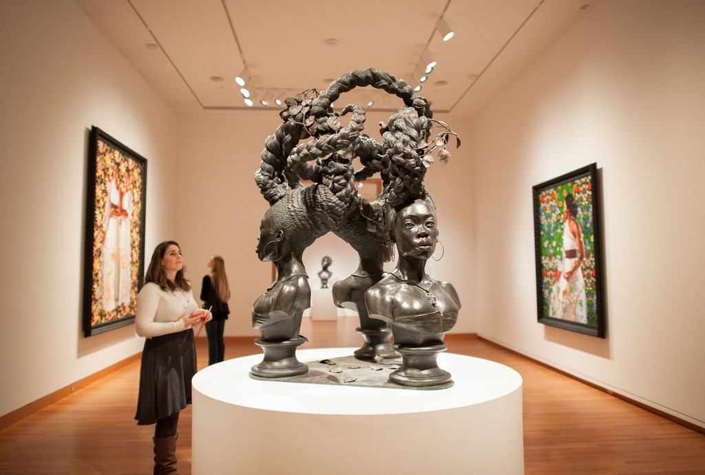 Installation view of Kehinde Wiley: A New Republic at the Seattle Art Museum. © Seattle Art Museum, Photo: Elizabeth Crook. Installation view of Kehinde Wiley: A New Republic at the Seattle Art Museum. © Seattle Art Museum, Photo: Elizabeth Crook.
