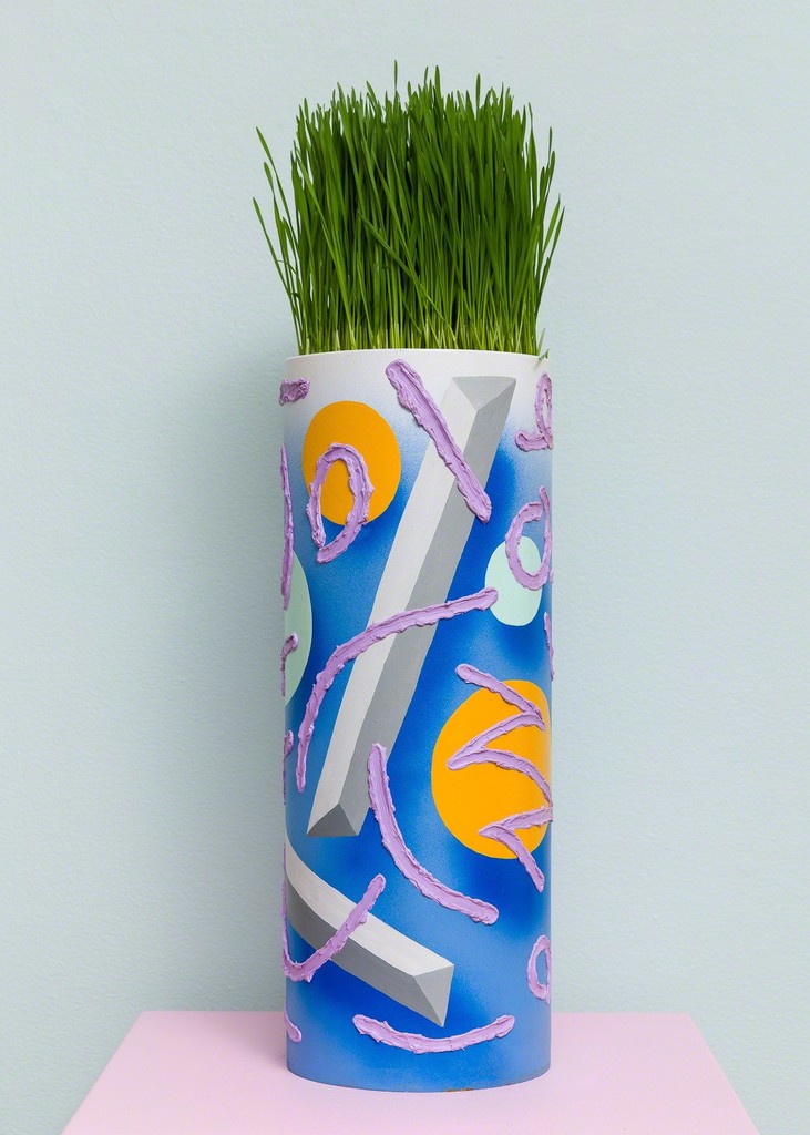 Ben Sanders, "Blue Tube Dude", 2016
Enamel and oil on steel
16” H x 6" dia. Ben Sanders, "Blue Tube Dude", 2016
Enamel and oil on steel
16” H x 6" dia.