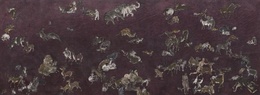 Yang Jiechang 杨诘苍, ‘Violet Land’, 2009-2013, Drawing, Collage or other Work on Paper, Ink and mineral pigments on silk, mounted on canvas, Ink Studio