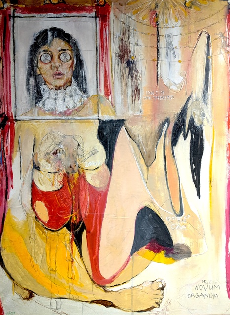 Elaine Del Cerro Yau, ‘Idols of the Theater ’, 2019, Painting, Mixed Media, Conde Contemporary