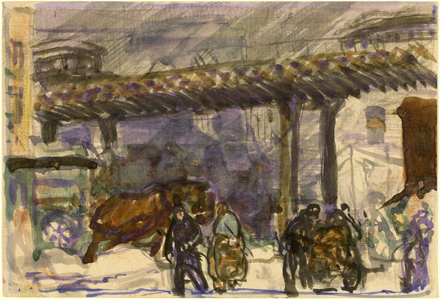 George Wesley Bellows, ‘A Winter Day - Under the Elevated near Brooklyn Bridge’, ca. 1907, National Gallery of Art, Washington, D.C.
