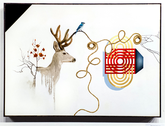 Kevin Earl Taylor, ‘Interloper’, 2019, Painting, Oil, acrylic, enamel, glaze and 22k goldleaf on panel, ANNO DOMINI