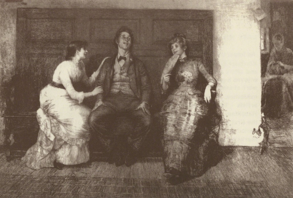 Hamilton, "The Meeting," etching 1883
reproduction of image used on postcard Hamilton, "The Meeting," etching 1883
reproduction of image used on postcard