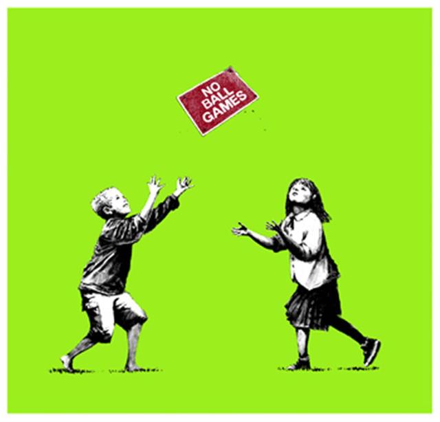 Banksy, ‘No Ball Games (Green) - Signed’, 2009, Hang-Up Gallery