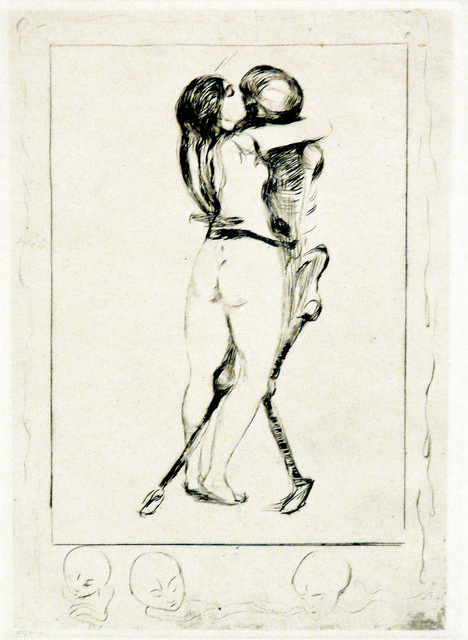 Edvard Munch, ‘Døden og kvinnen (Death and the Woman)’, 1894, John Szoke