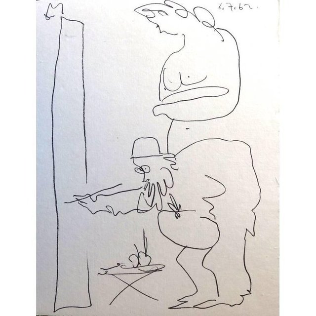 Pablo Picasso, ‘Original Lithograph "The Painter and his Model I" by Pablo Picasso’, 1962, Galerie Philia