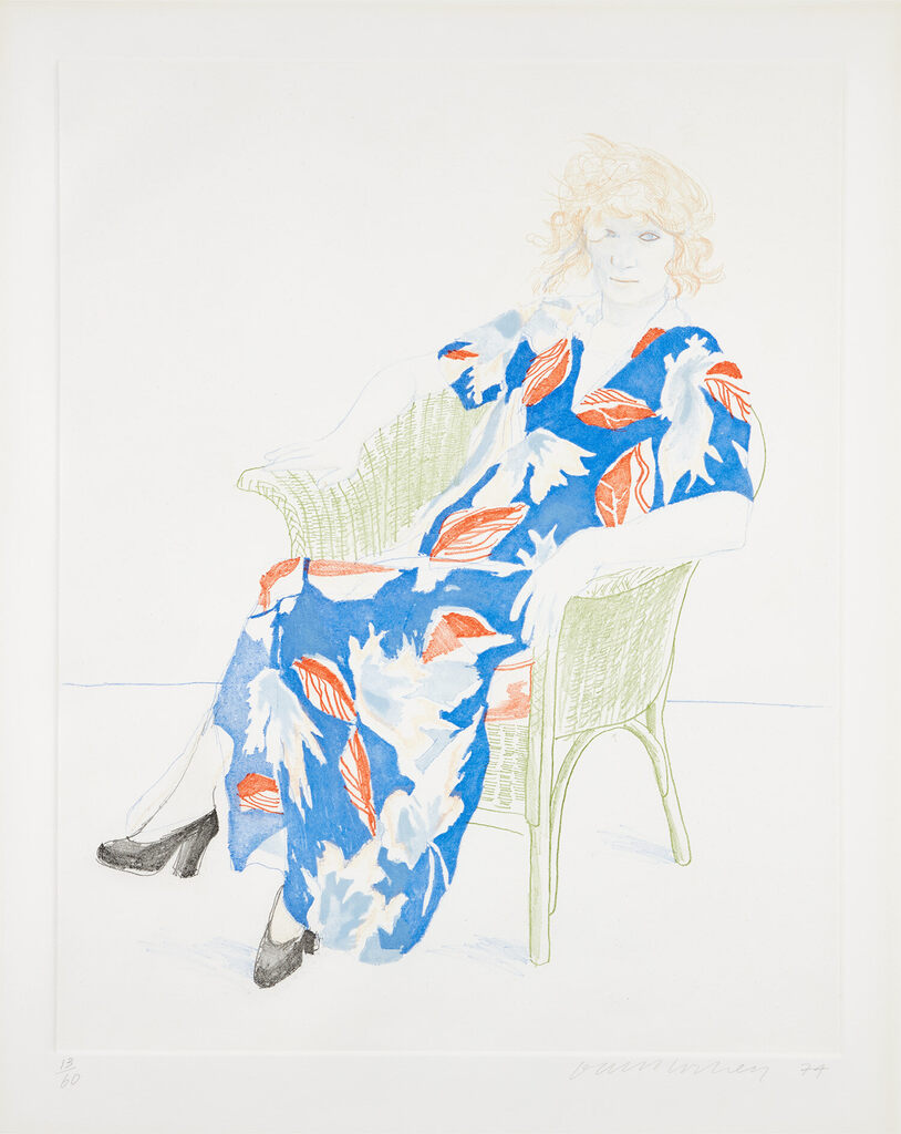 David Hockney - Celia in a Wicker Chair (M.C.A.T. 158)