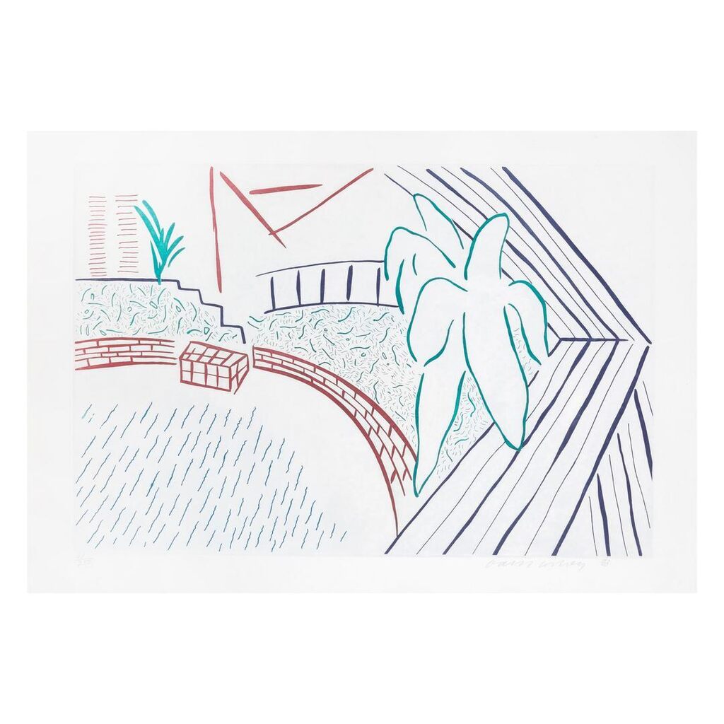 David Hockney - My Pool and Terrace, from Eight by Eight to Celebrate the Temporary Contemporary