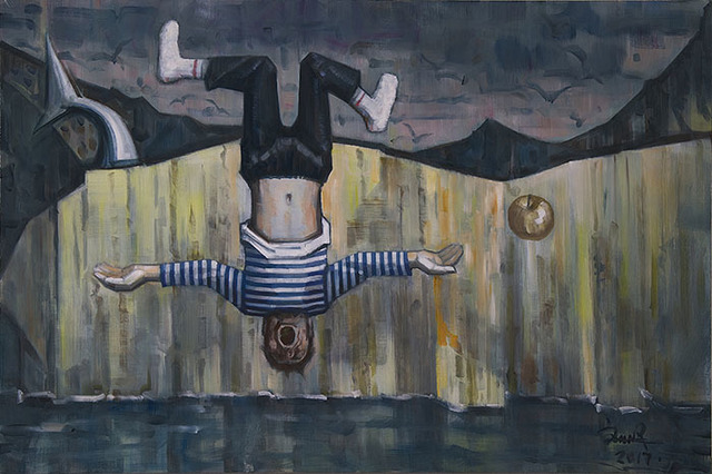 Feng Liu, ‘A Place For Flying Practice’, 2017, Painting, Oil on canvas, Karin Weber Gallery