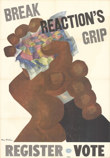 Ben Shahn, ‘Break Reaction's Grip, Register Vote’, 1946, Posters, Offset Lithograph, ArtWise