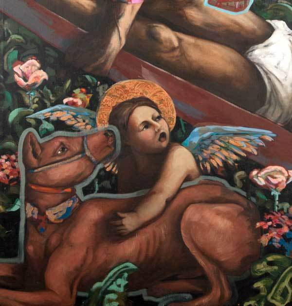 Pablo Zmulewicz, ‘Sacred Conversation About Prophets and False Prophets – Interchangeable Triptych Painting’, Muzeion Gallery
