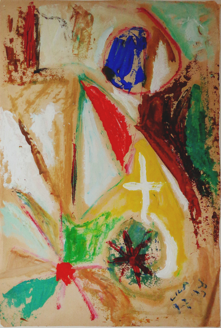 Esteban Lisa, ‘Juego con líneas y colores’, 1958, Painting, Oil on paper, Federico Towpyha | Arte Contemporáneo