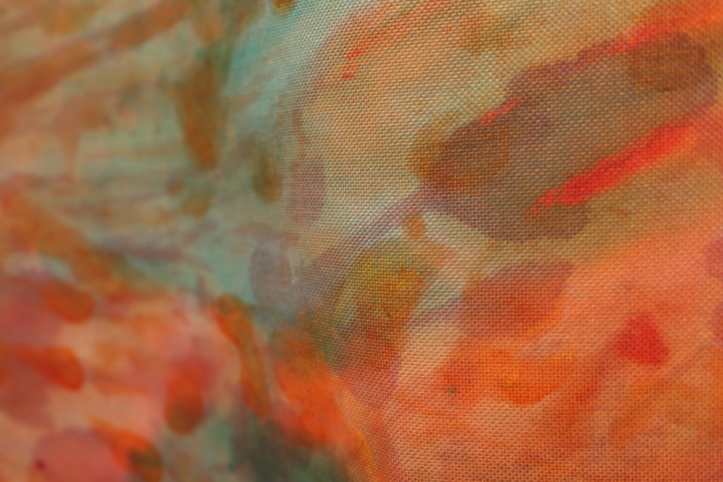 detail of heavy cloth landscape painting, "Mare Tenebrarum" detail of heavy cloth landscape painting, "Mare Tenebrarum"