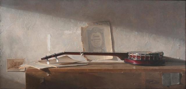 Jacob Collins, ‘Banjo’, 2015, Painting, Oil on canvas, Adelson Galleries