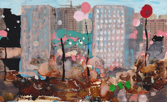 Lutz & Guggisberg, ‘Task in Dubai’, 2008, Mixed Media, Mixed media on newspaper, Monica De Cardenas