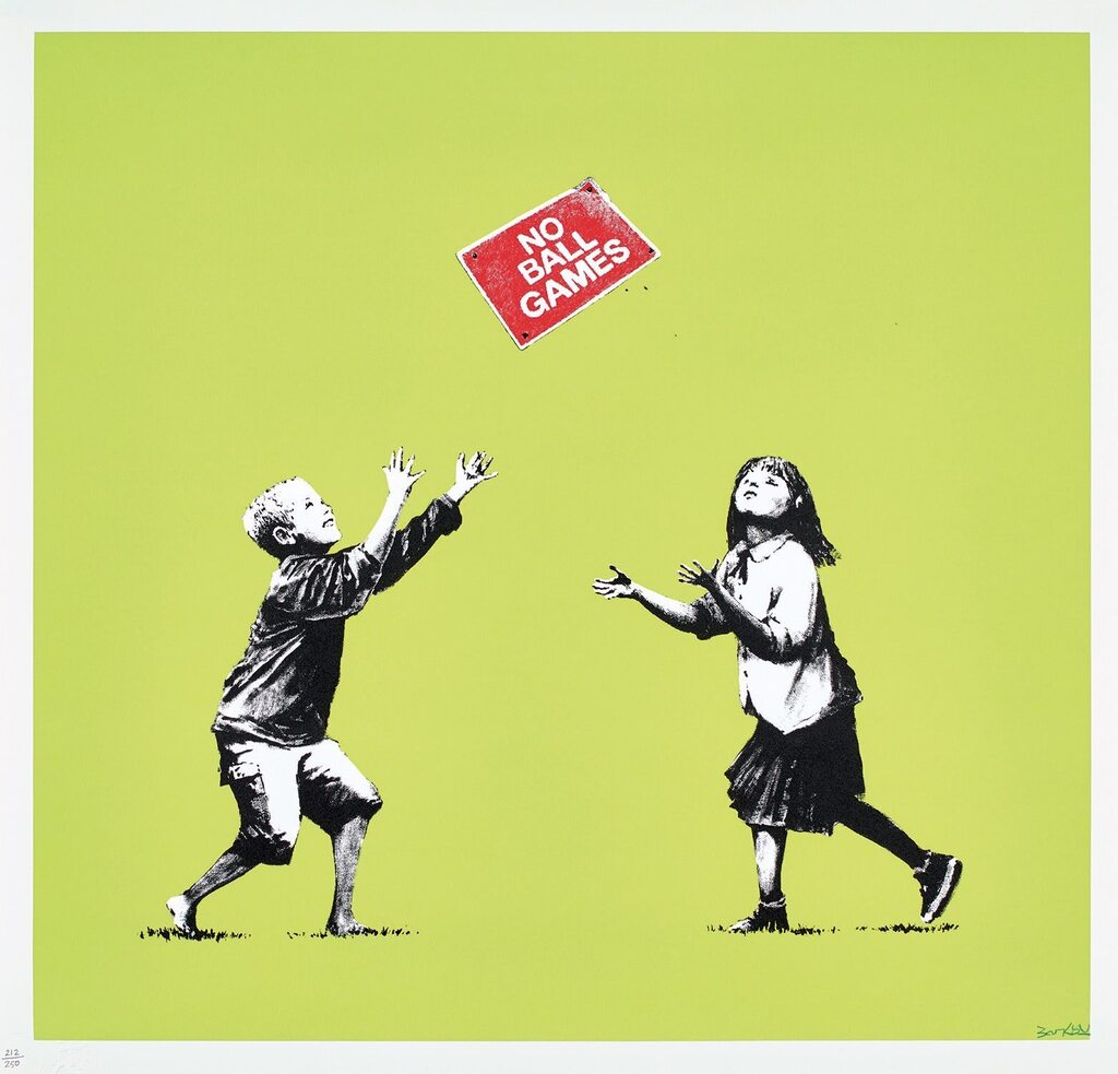 Banksy - No Ball Games (Green)