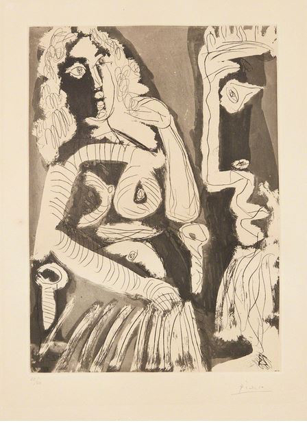 Pablo Picasso, ‘Le modèle au repos dans un fauteuil’, 1965, Galerie Montmartre