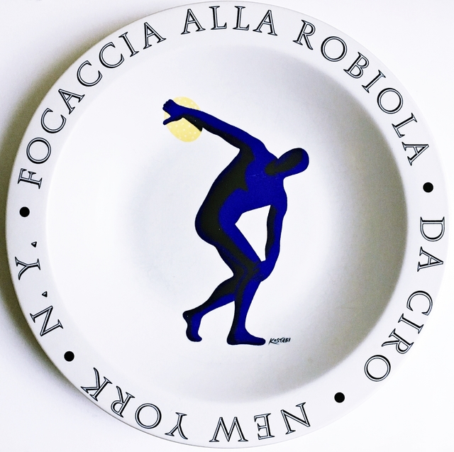 Mark Kostabi, ‘Focaccia Alla Robiola - Da Ciro - New York, NY’, 1998, Alpha 137 Gallery