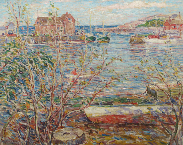 Reynolds Beal, ‘Rockport Harbor’, 1922, Vose Galleries
