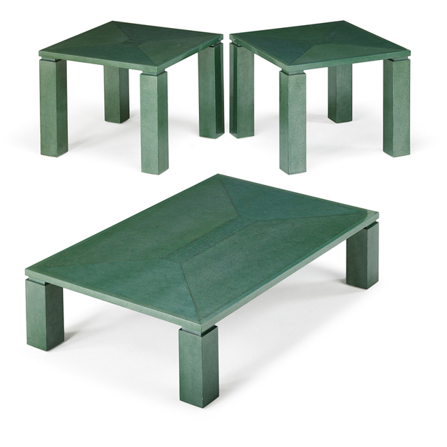 Attributed to Karl Springer, ‘Three Tables, New York’, 1980s, Rago/Wright