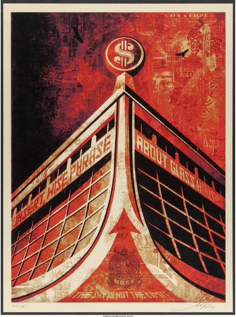 Shepard Fairey (OBEY), ‘Glass House Canvas’, 2010, Heritage Auctions