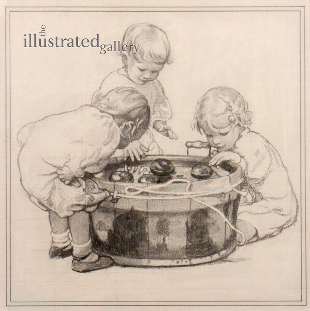 JESSIE WILLCOX SMITH, ‘Bobbing for Apples’, 20th Century, Drawing, Collage or other Work on Paper, Pencil on Paper, The Illustrated Gallery