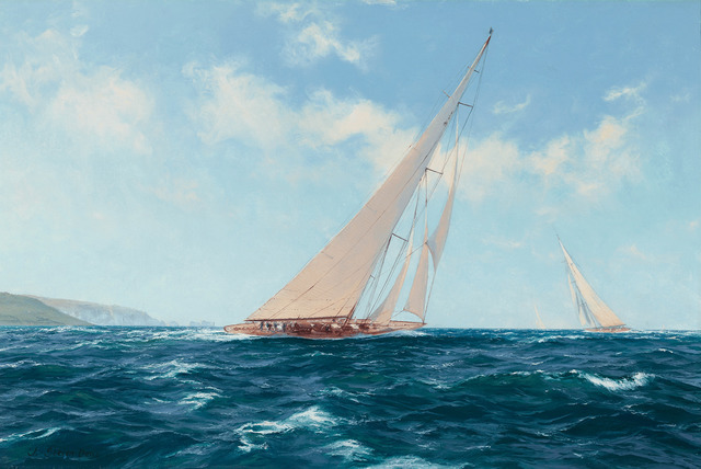 John Steven Dews, ‘Velsheda beating to Windward off the Needles’, 21st Century, Painting, Oil on canvas, M.S. Rau