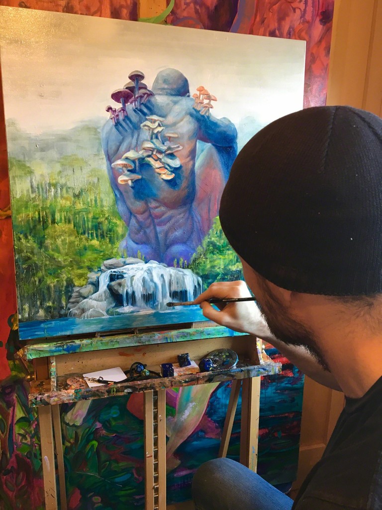 Artist Mark Liam Smith at his studio Artist Mark Liam Smith at his studio
