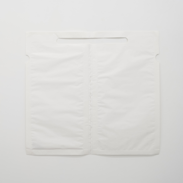 Audrey Cottin, ‘From Memory; Soil Detox Spinach and Watermelon Bags Seeds (#0005)’, 2019, Drawing, Collage or other Work on Paper, Preserving paper, neutral pH paper, seeds ( spinach and watermelon), glue (solvant free), double sided tape and acrylic glow paint, Tatjana Pieters